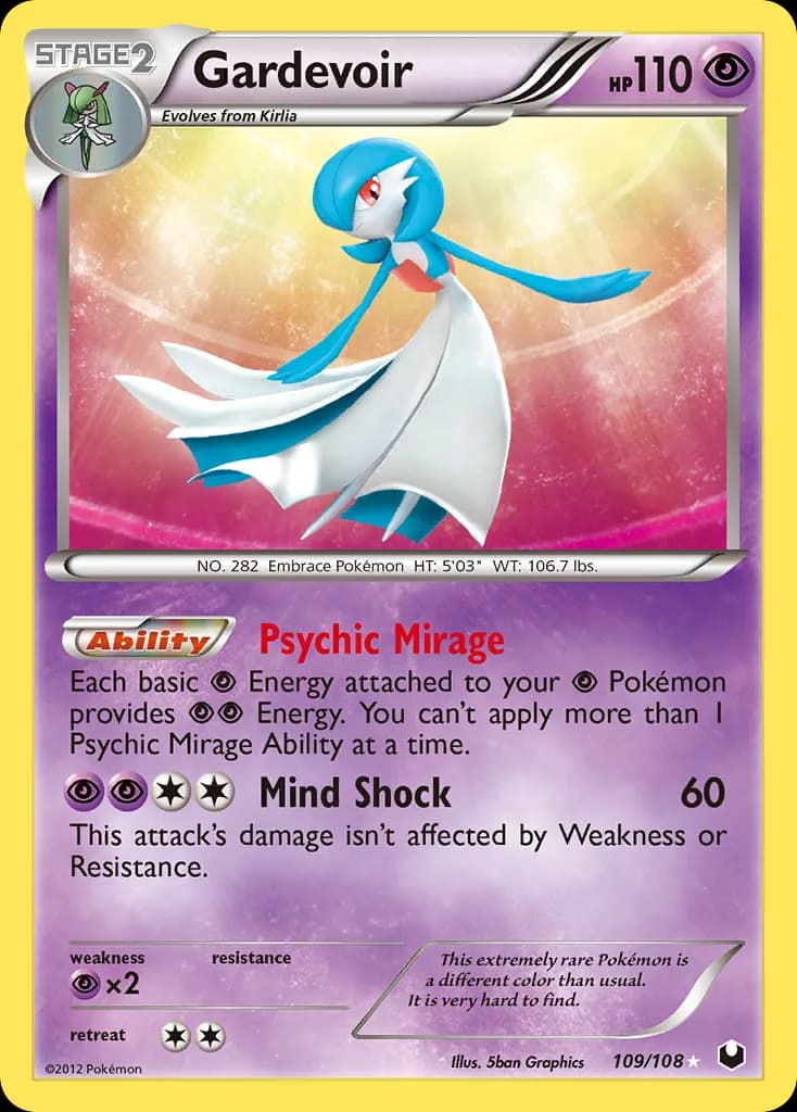 Gardevoir card front, Dark Explorers 109/108