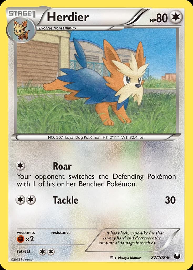 Dark Explorers Herdier card front, 87/108