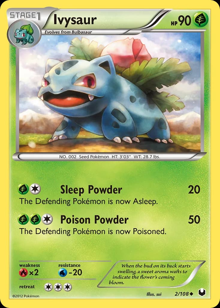 Dark Explorers Ivysaur card front, 2/108