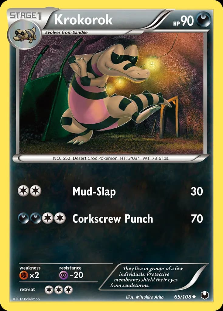 Dark Explorers Krokorok card front, 65/108