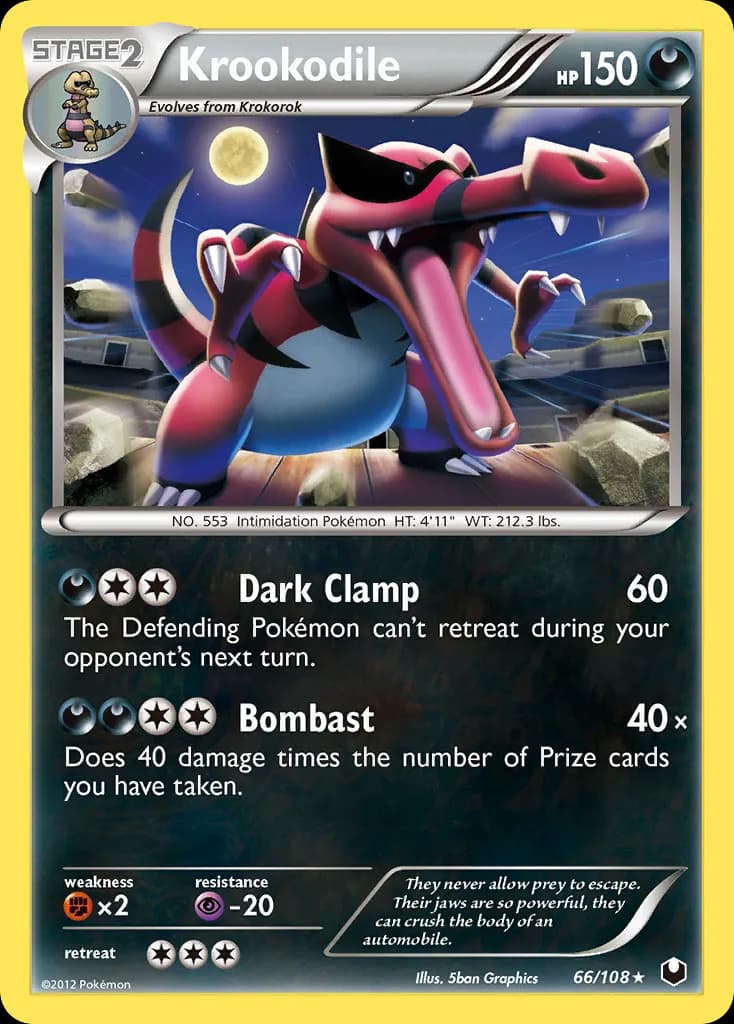 Dark Explorers Krookodile card front, 66/108