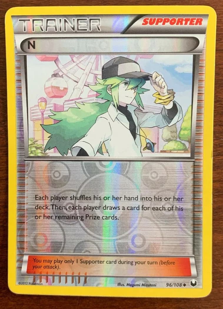 N reverse holo card front, Dark Explorers 96/108