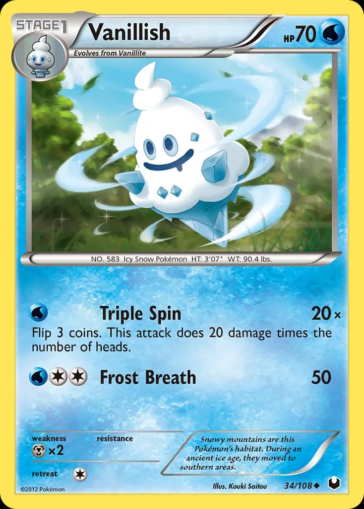Vanillish, Dark Explorers 34/108, English non-holo base-card reference; reverse-holo finish is not shown