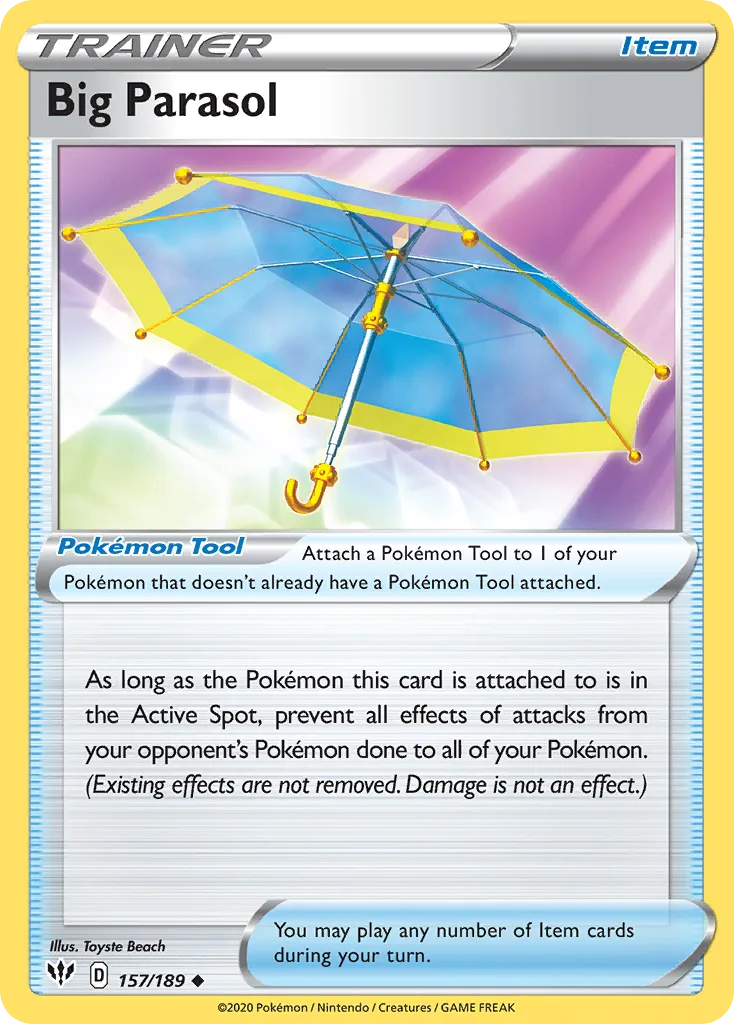 Darkness Ablaze Big Parasol card front, 157/189