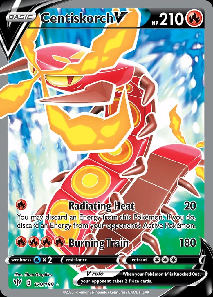 Darkness Ablaze Centiskorch V card front, 179/189