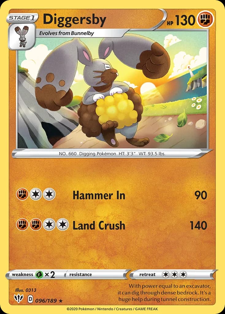 Darkness Ablaze Diggersby card front, 96/189