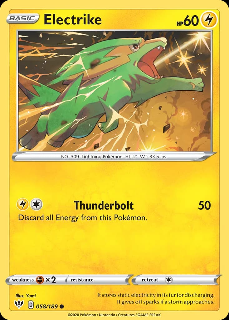 Darkness Ablaze Electrike card front, 58/189