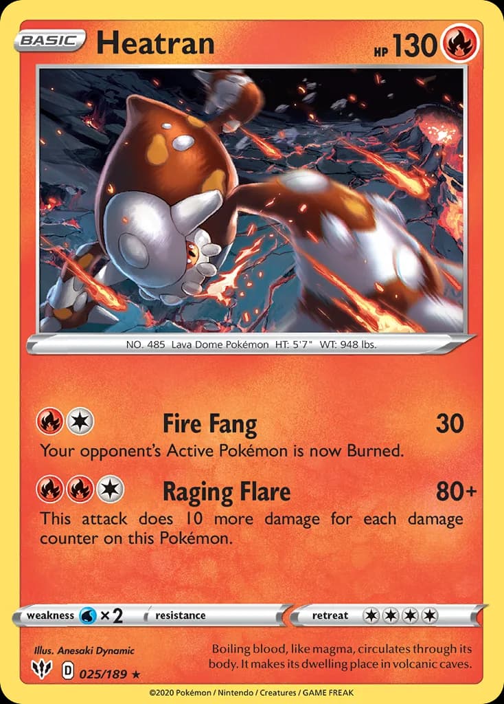 Darkness Ablaze Heatran card front, 25/189