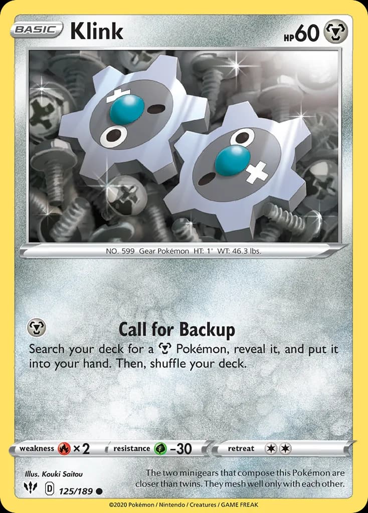 Darkness Ablaze Klink card front, 125/189