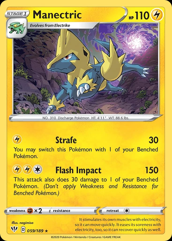 Darkness Ablaze Manectric card front, 59/189