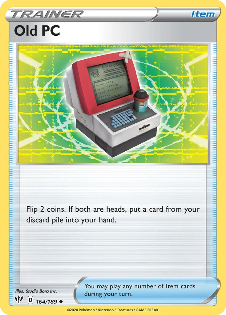 Darkness Ablaze Old PC card front, 164/189