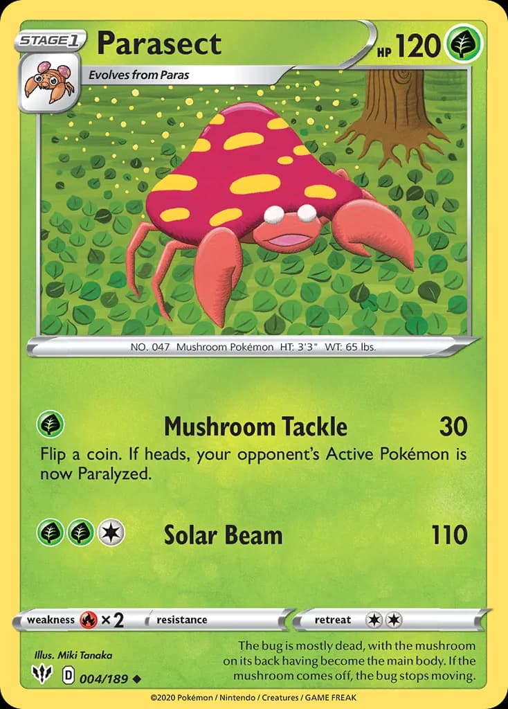 Darkness Ablaze Parasect card front, 4/189