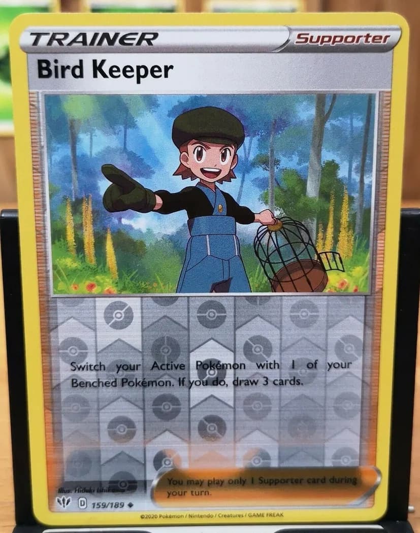 Bird Keeper reverse holo card front, Darkness Ablaze 159/189