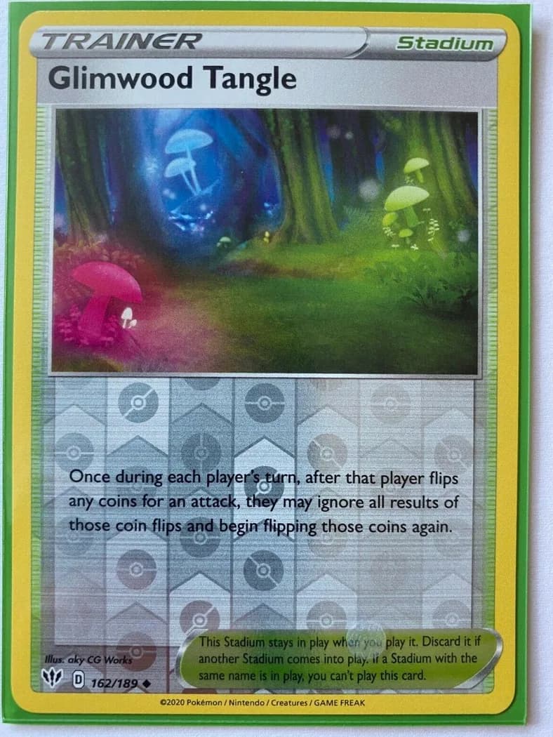Glimwood Tangle reverse holo card front, Darkness Ablaze 162/189