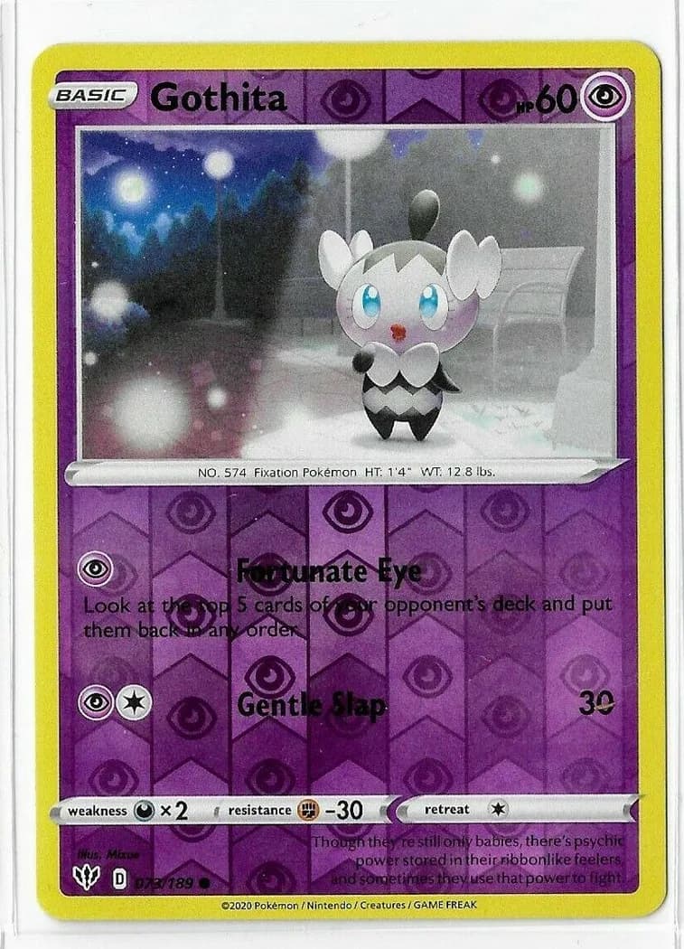 Gothita reverse holo card front, Darkness Ablaze 73/189