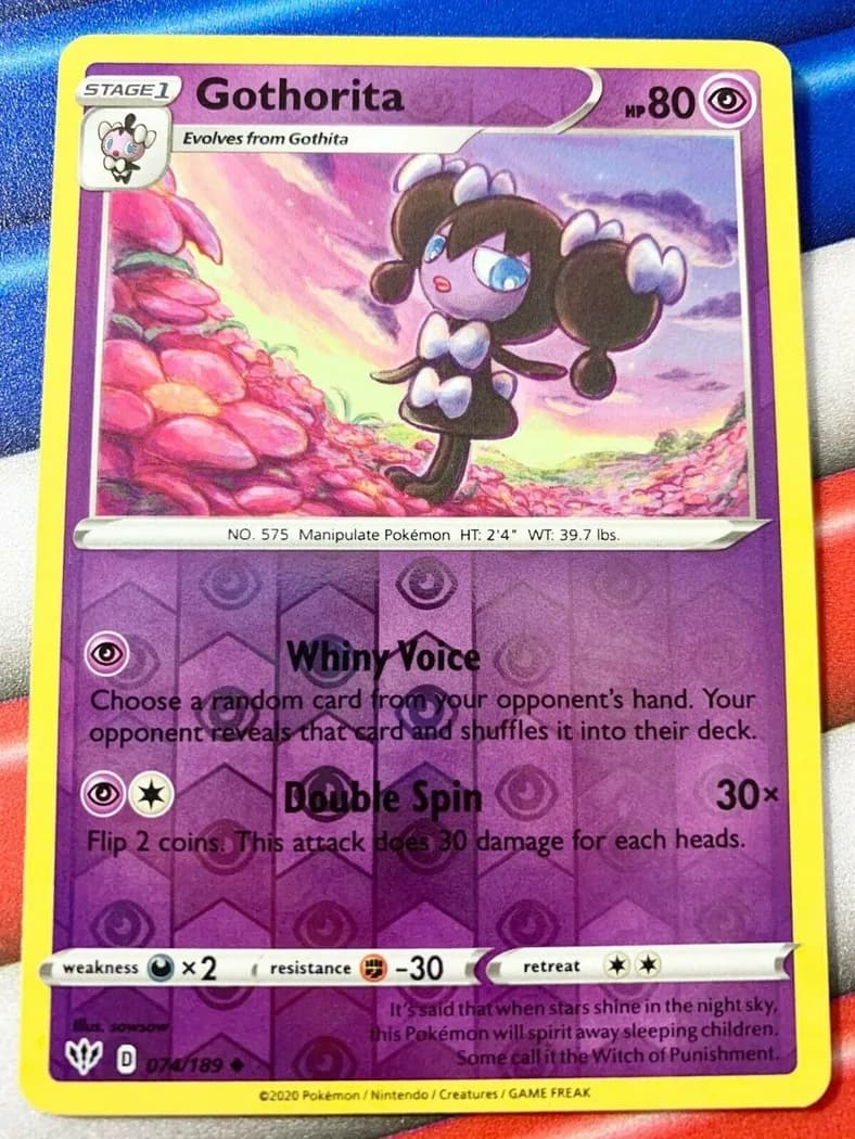 Gothorita reverse holo card front, Darkness Ablaze 74/189