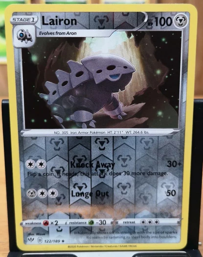 Lairon reverse holo card front, Darkness Ablaze 122/189