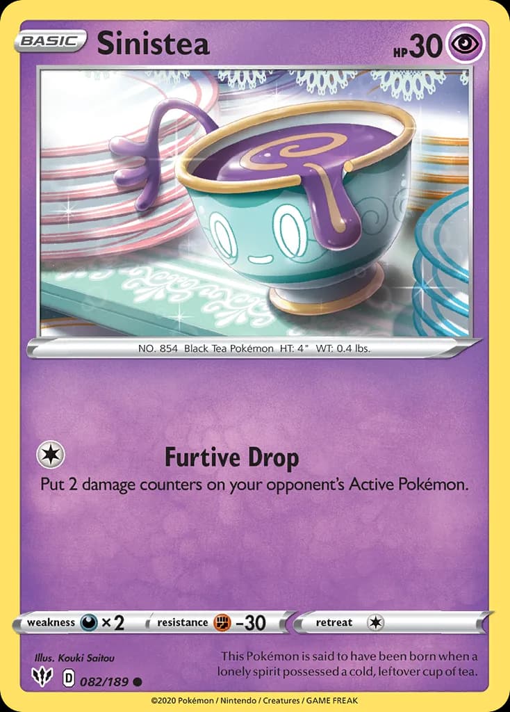 Darkness Ablaze Sinistea card front, 82/189