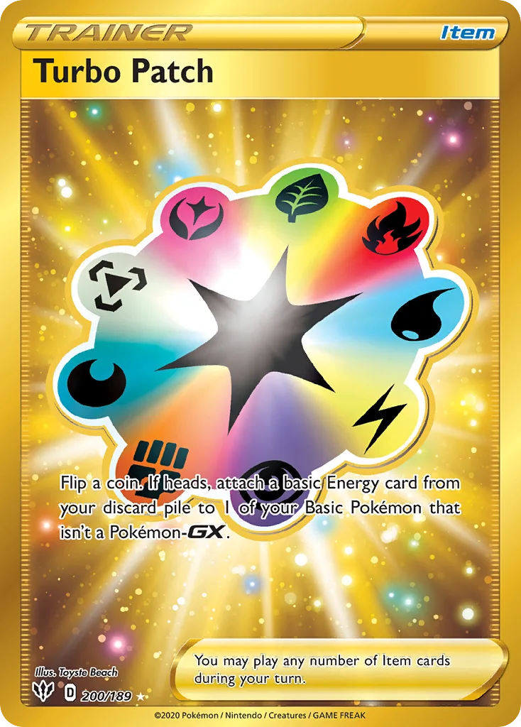 Darkness Ablaze Turbo Patch card front, 200/189