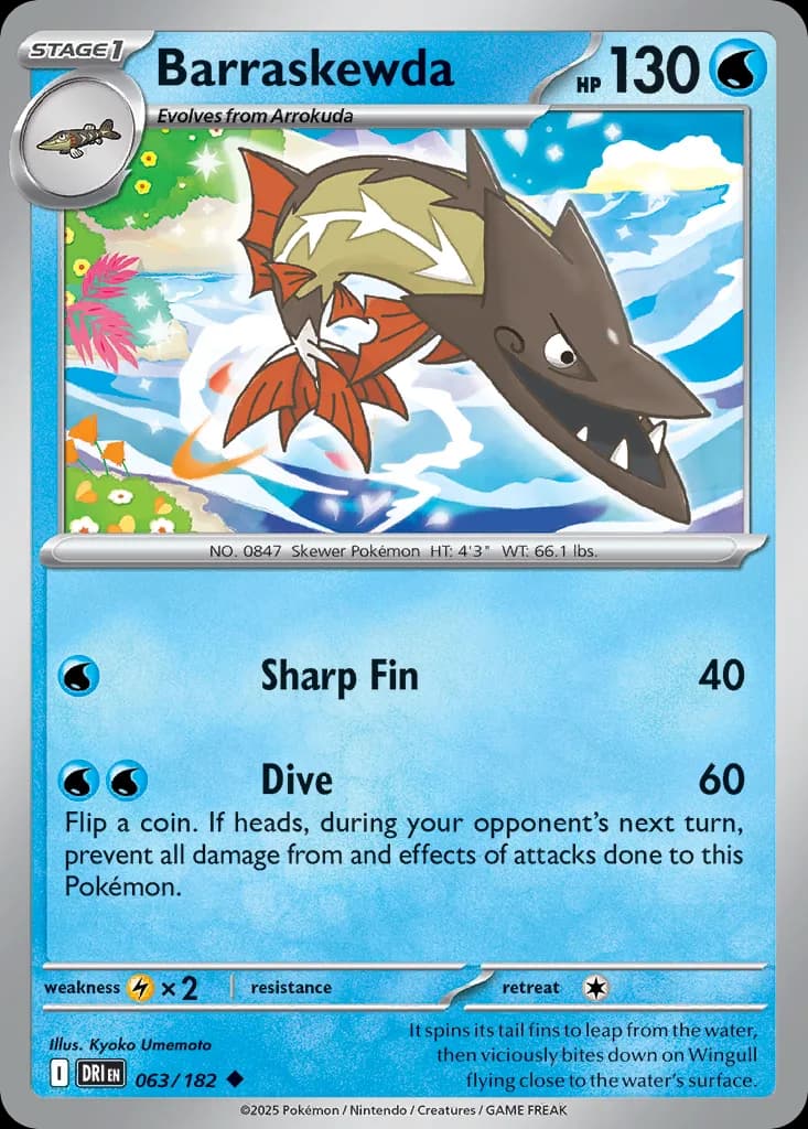 Destined Rivals Barraskewda card front, 63/182