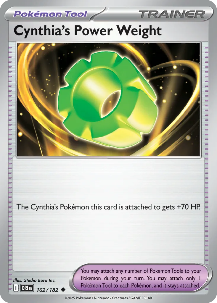 Destined Rivals Cynthia's Power Weight card front, 162/182