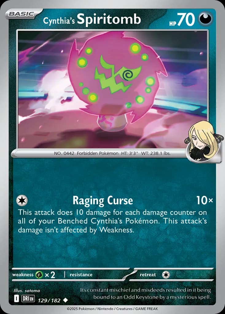 Destined Rivals Cynthia's Spiritomb card front, 129/182