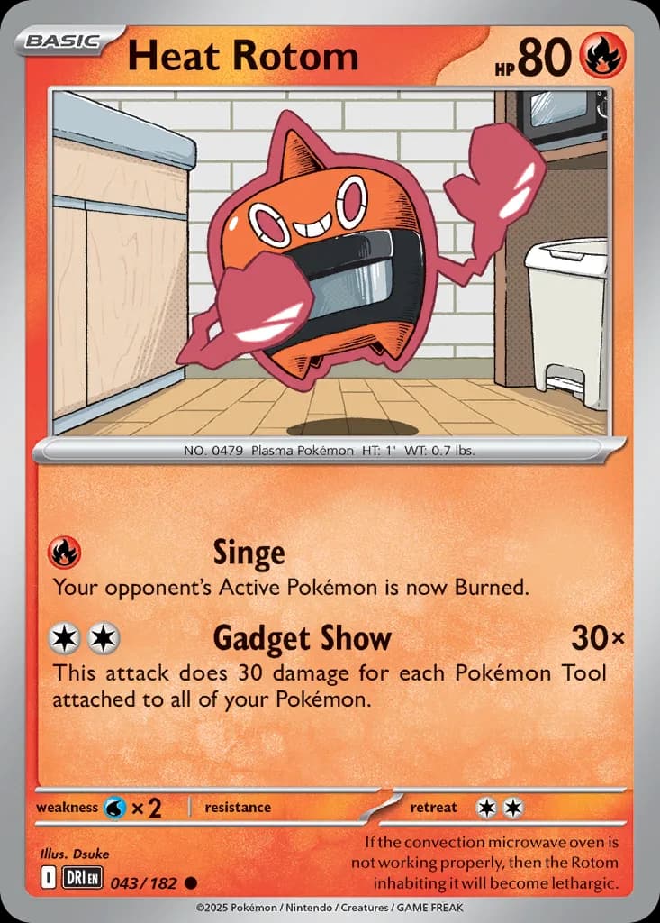 Heat Rotom card front, Destined Rivals 43/182