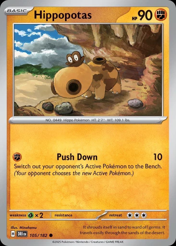 Destined Rivals Hippopotas card front, 105/182