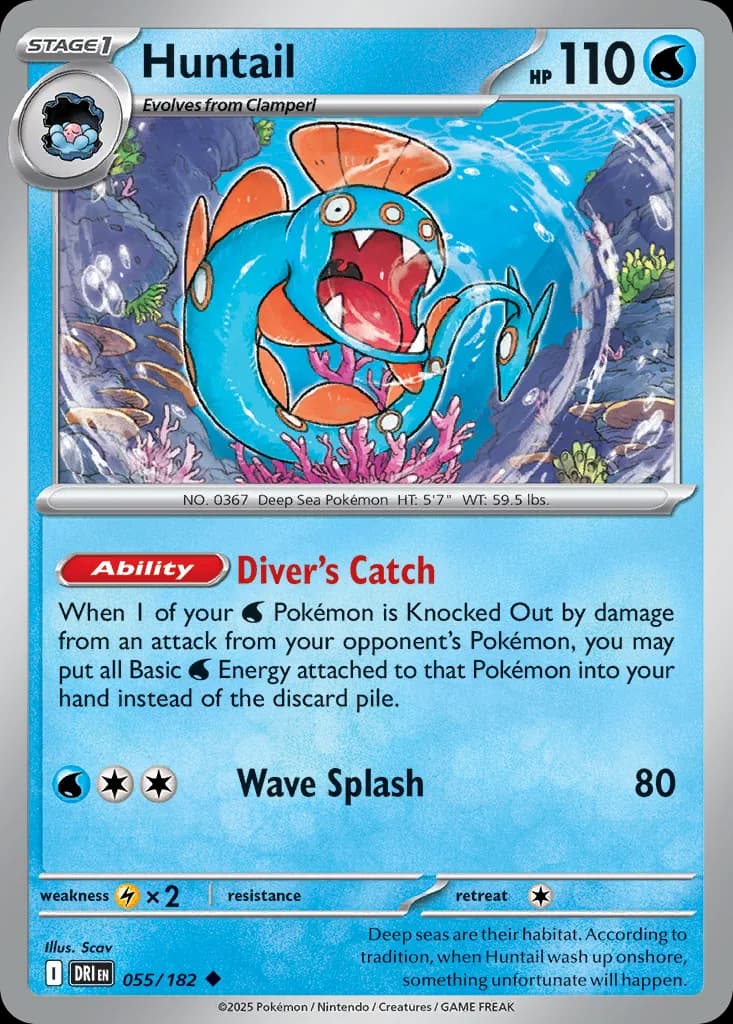 Destined Rivals Huntail card front, 55/182