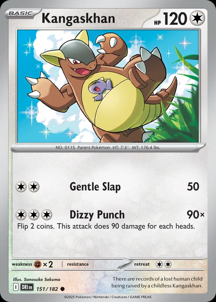 Destined Rivals Kangaskhan card front, 151/182