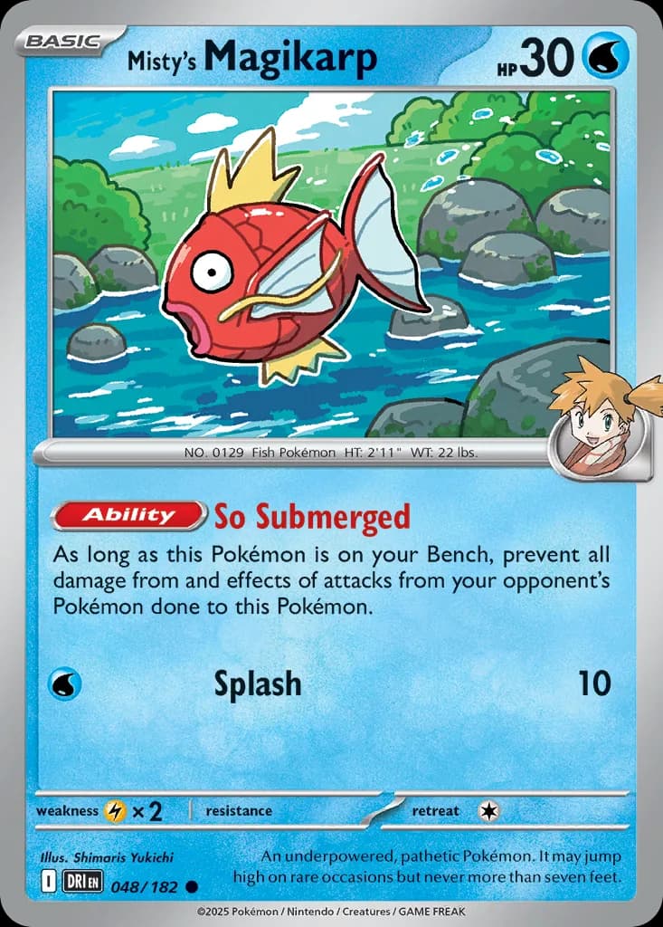Destined Rivals Misty's Magikarp card front, 48/182