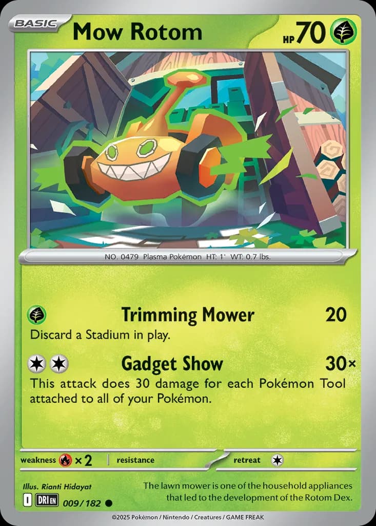 Mow Rotom card front, Destined Rivals 9/182