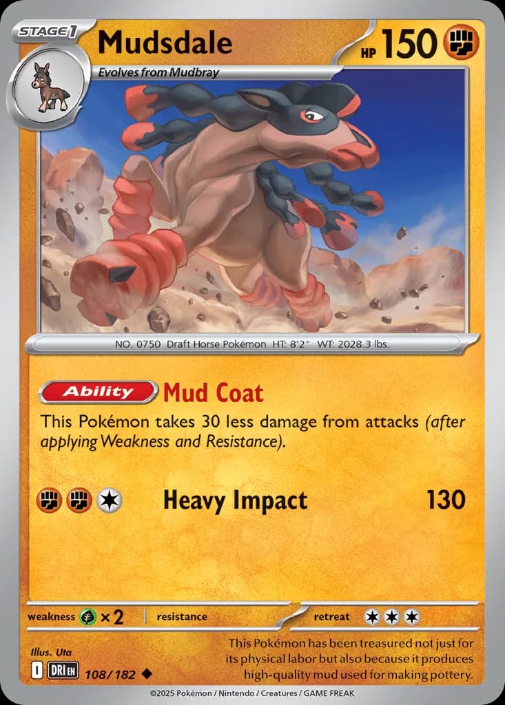 Destined Rivals Mudsdale card front, 108/182