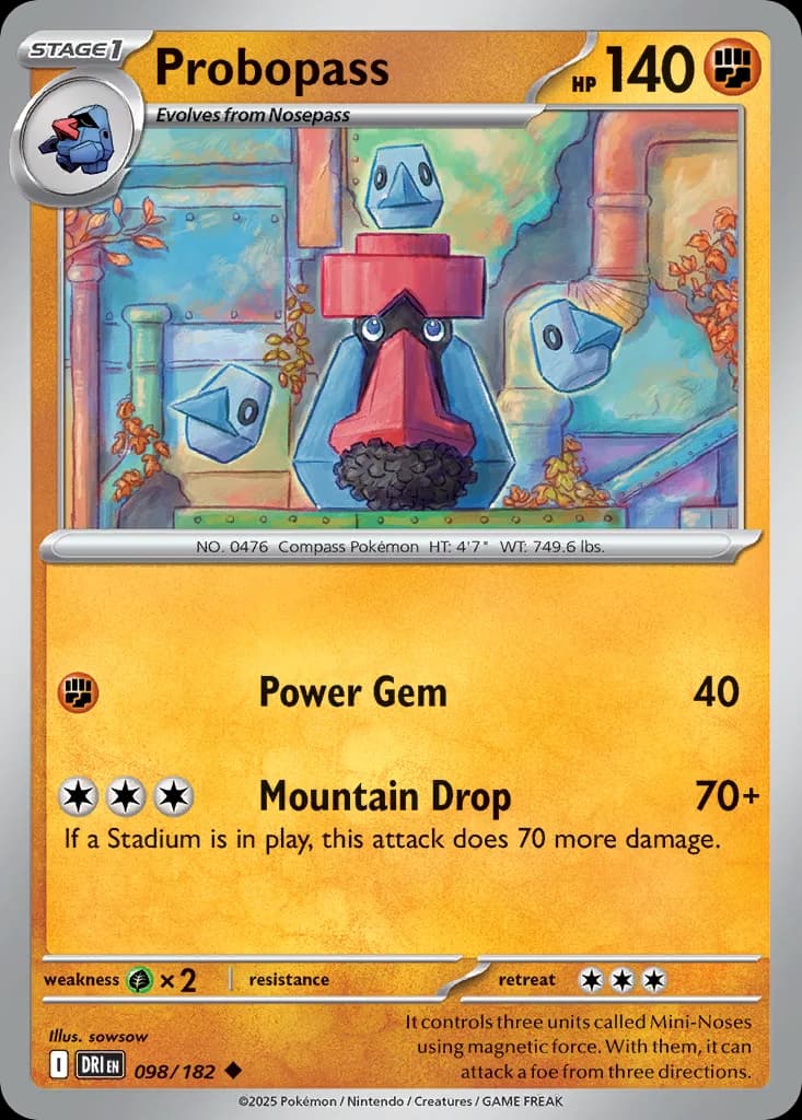 Destined Rivals Probopass card front, 98/182