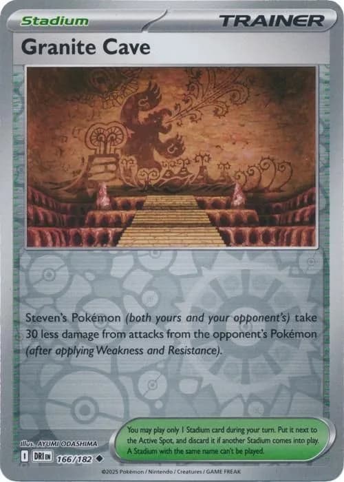 Granite Cave reverse holo card front, Destined Rivals 166/182
