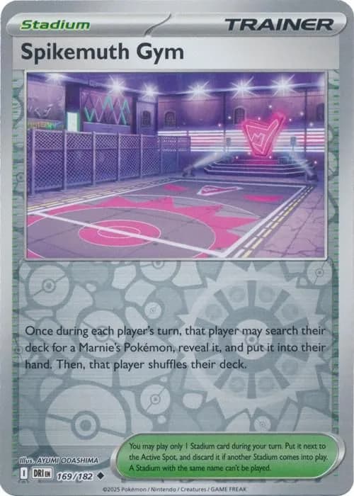 Spikemuth Gym reverse holo card front, Destined Rivals 169/182