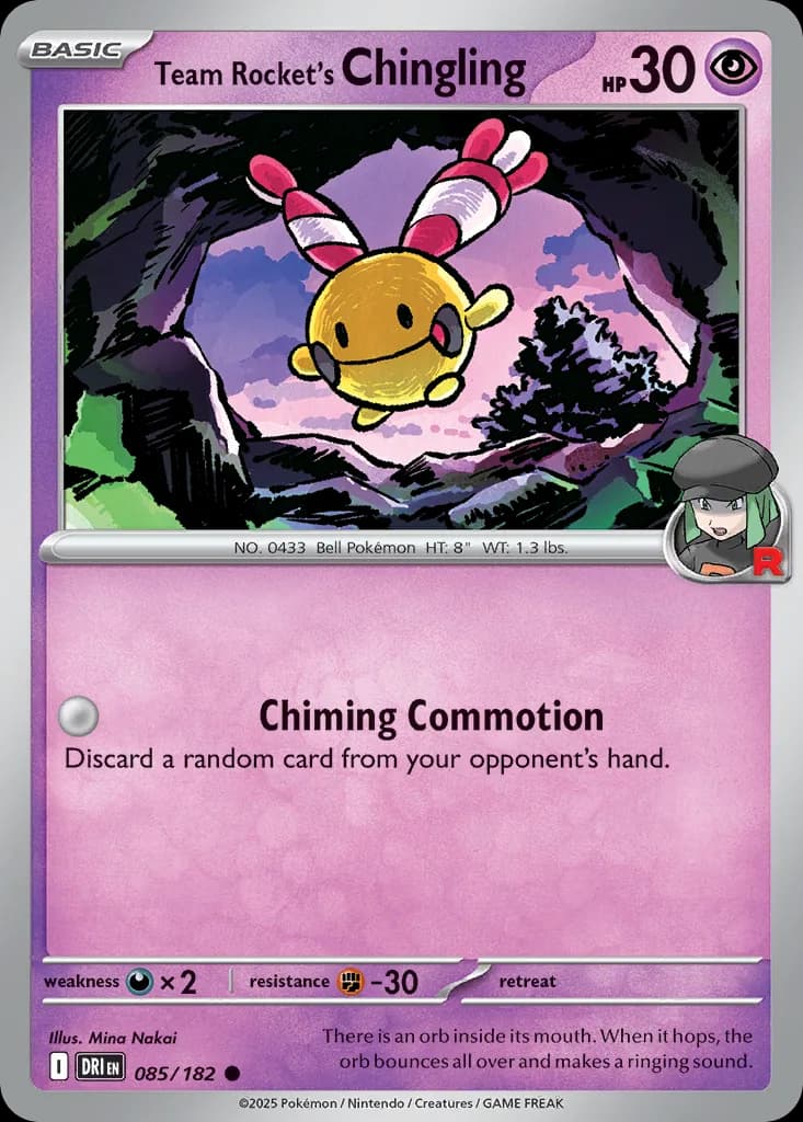 Destined Rivals Team Rocket's Chingling card front, 85/182