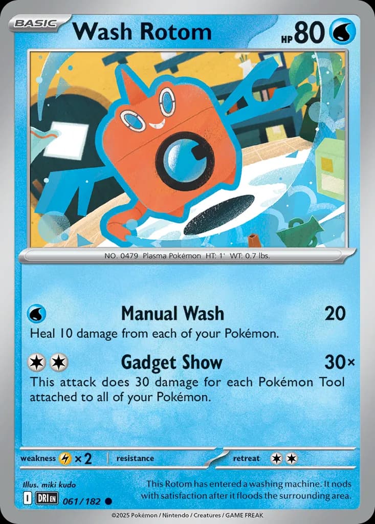 Wash Rotom card front, Destined Rivals 61/182