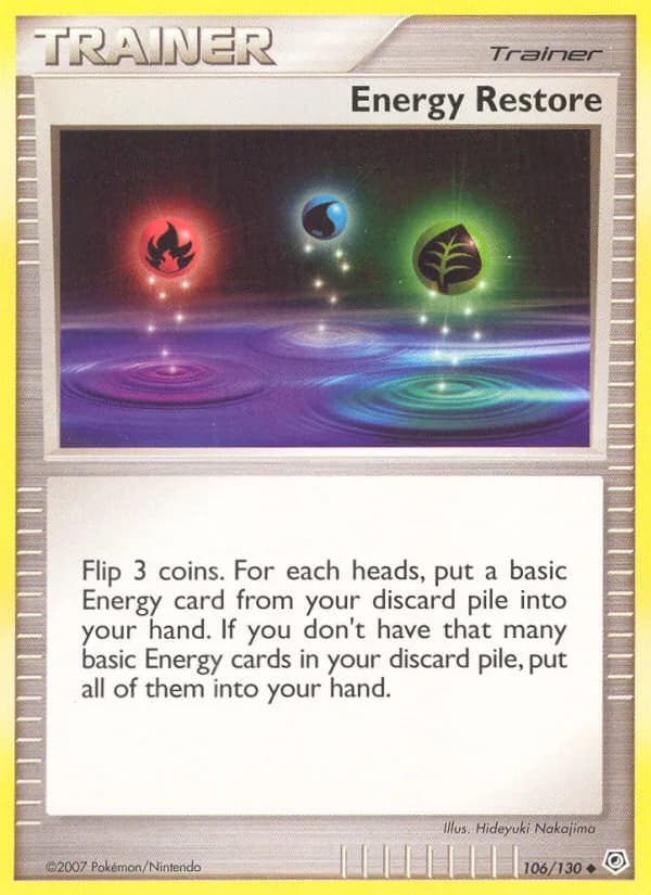 Diamond & Pearl Energy Restore card front, 106/130