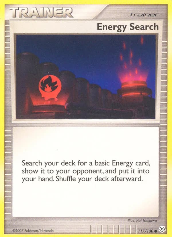 Diamond & Pearl Energy Search card front, 117/130