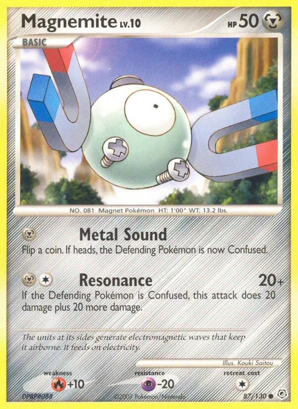 Diamond & Pearl Magnemite card front, 87/130