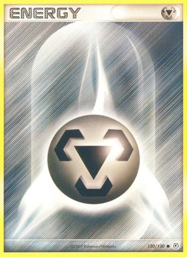 Diamond & Pearl Metal Energy card front, 130/130