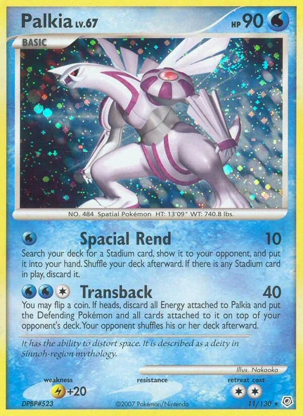 Diamond & Pearl Palkia card front, 11/130