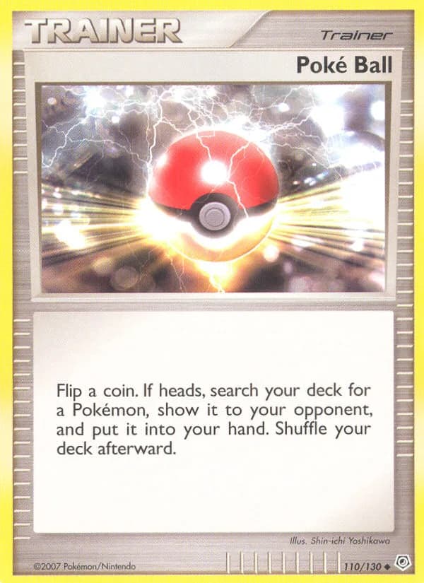 Diamond & Pearl Poké Ball card front, 110/130