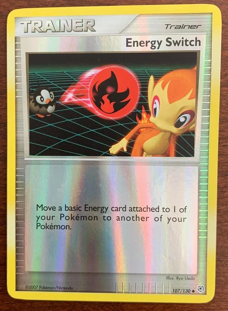 Energy Switch reverse holo card front, Diamond & Pearl 107/130