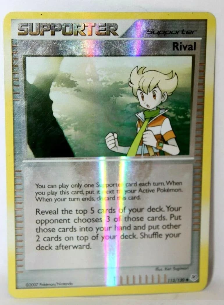 Rival reverse holo card front, Diamond & Pearl 113/130