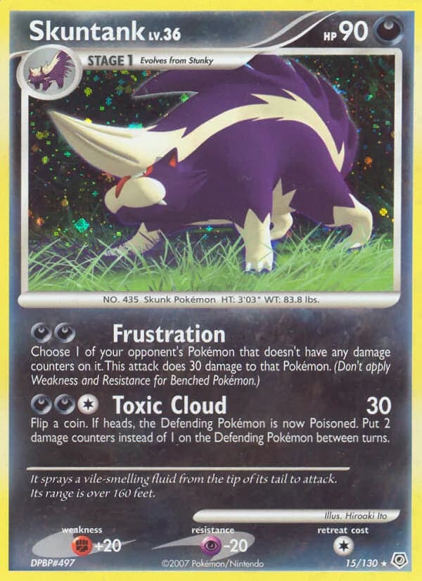Diamond & Pearl Skuntank card front, 15/130