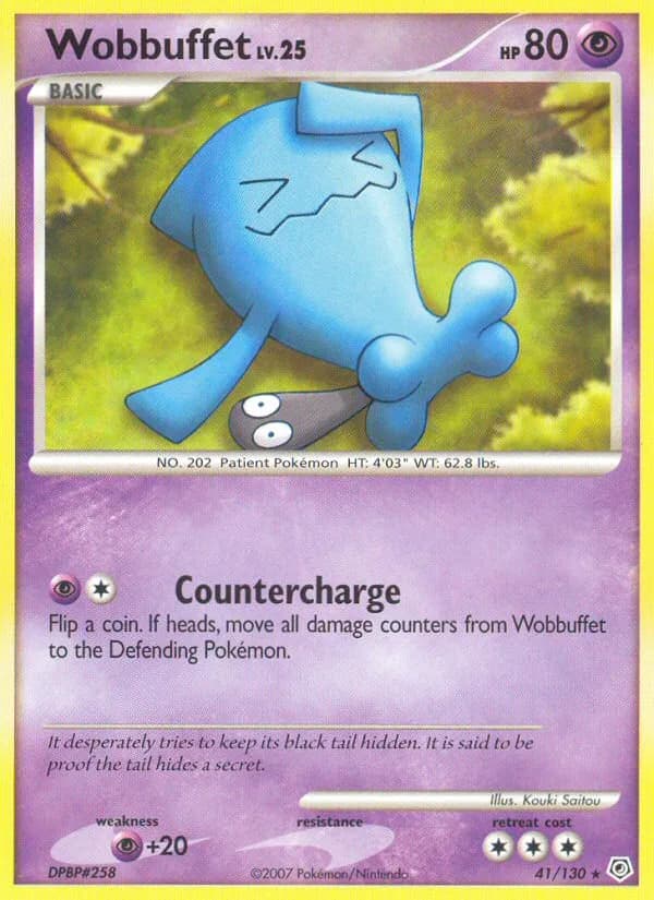 Diamond & Pearl Wobbuffet card front, 41/130