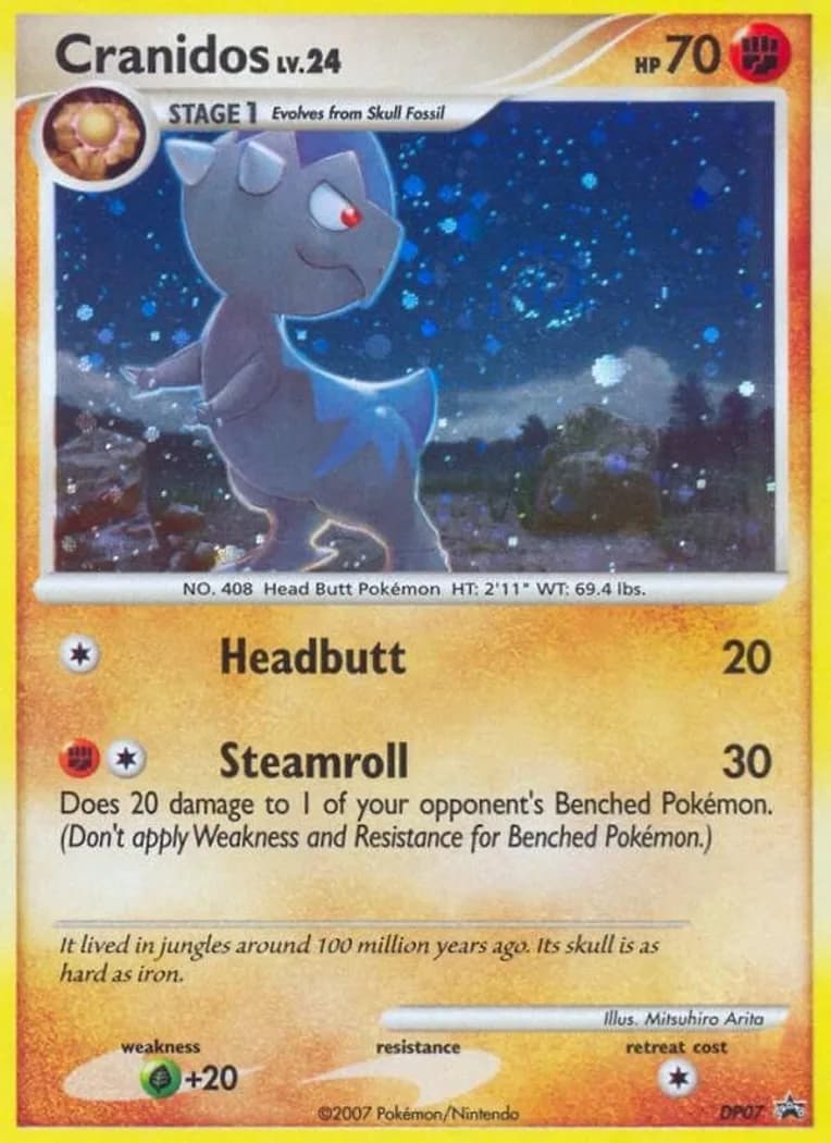Cranidos card front, DP Black Star Promos DP07