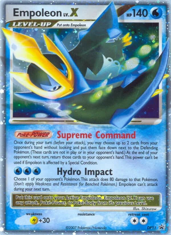DP Black Star Promos Empoleon LV.X card front, DP11